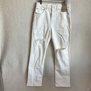 Madewell The '90s Straight Jean Womens Size 27 Tile White